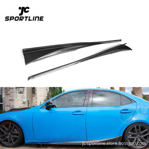 Carbon Side Skirts and Lip Spoiler Extension Panel for Lexus IS250/IS350 (2013-Up)